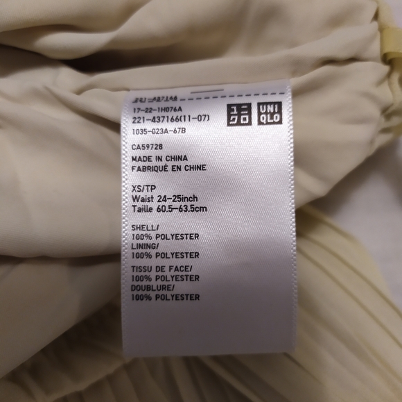 Uniqlo Yellow Flowy Wide Leg pants Size XS - Picture 2 of 2